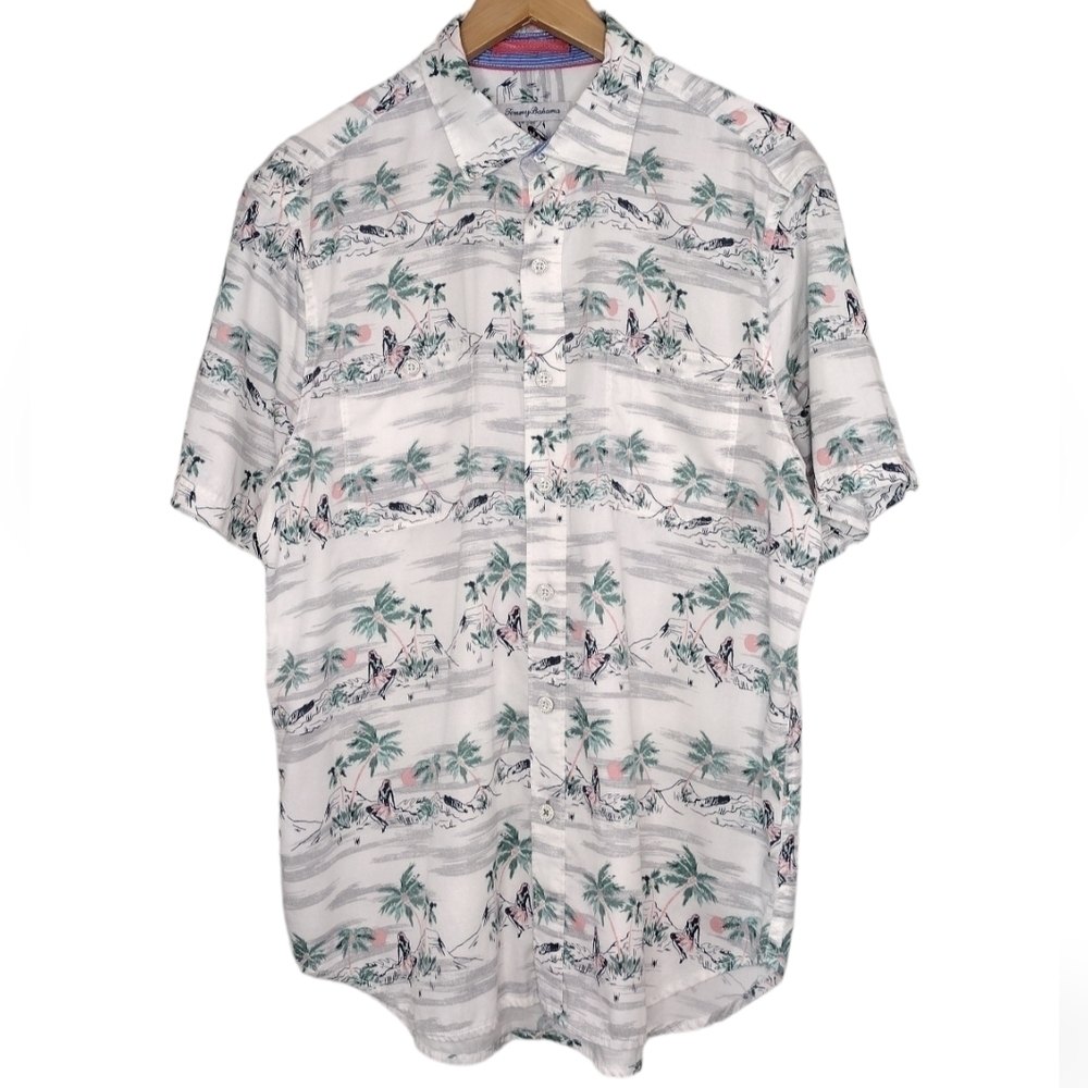 Tommy Bahama Men's Tropical Hawaii Short Sleeve Button Down Shirt Size M